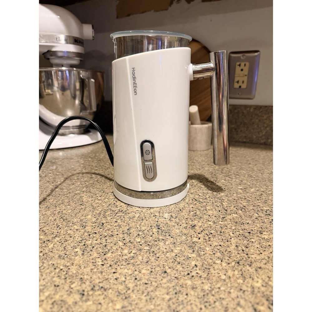 HadinEEon 120V Electric Milk Frother Steamer Stainless Steel For Hot & Cold Milk